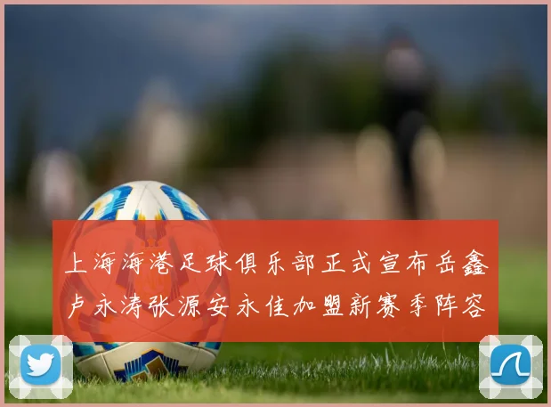 上海海港足球俱乐部正式宣布岳鑫卢永涛张源安永佳加盟新赛季阵容更新